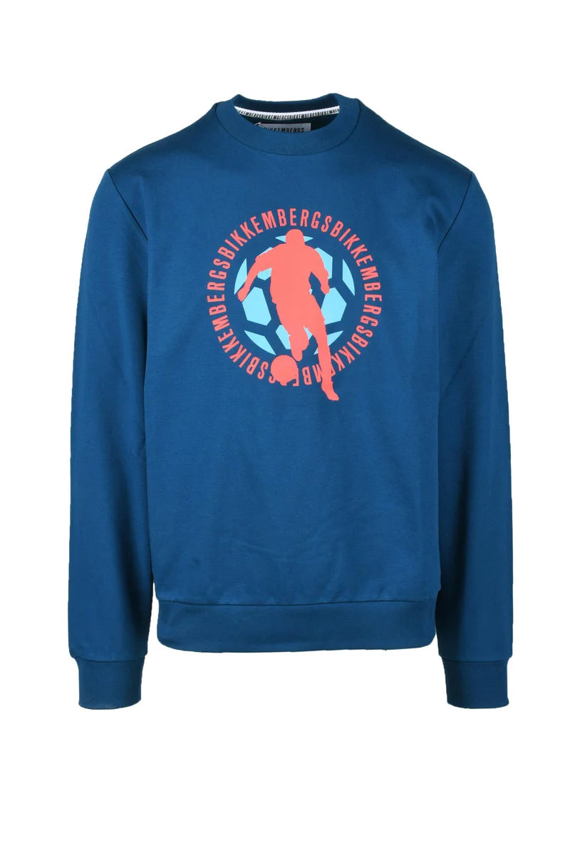 Bikkembergs Stretch Cotton Sweatshirt - Blue