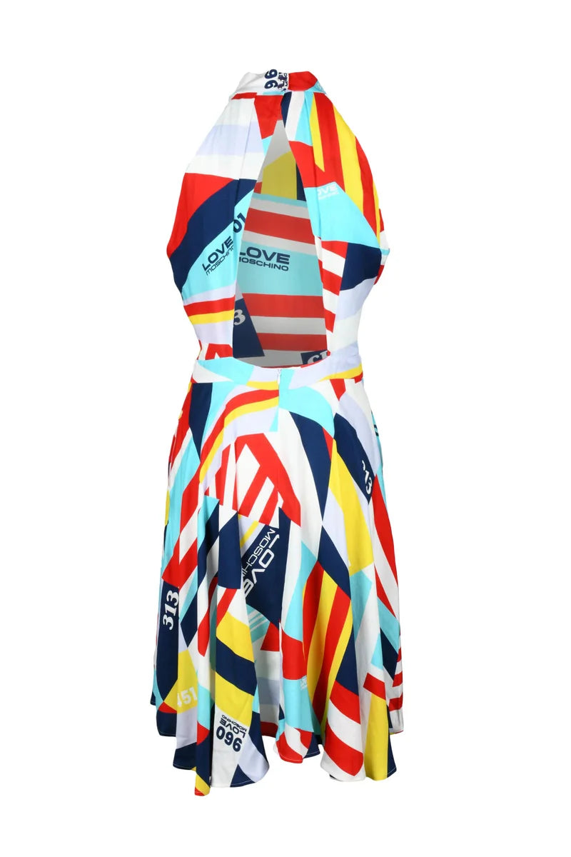 Love Moschino Abito Svasato - Multicolore