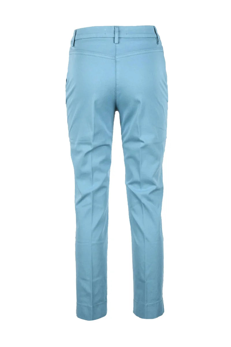Ago E Filo Pantaloni Cotone Stretch - Blu