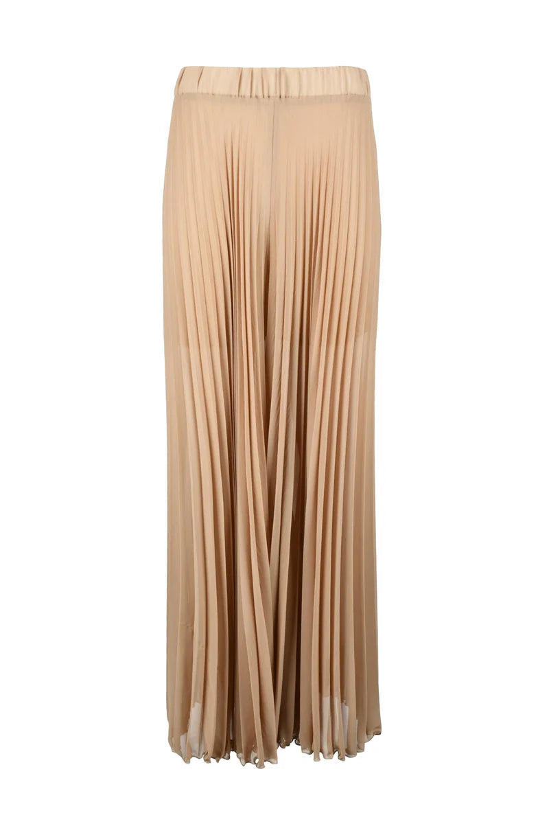 Double C Pantalone Plissettato Poliestere - Beige