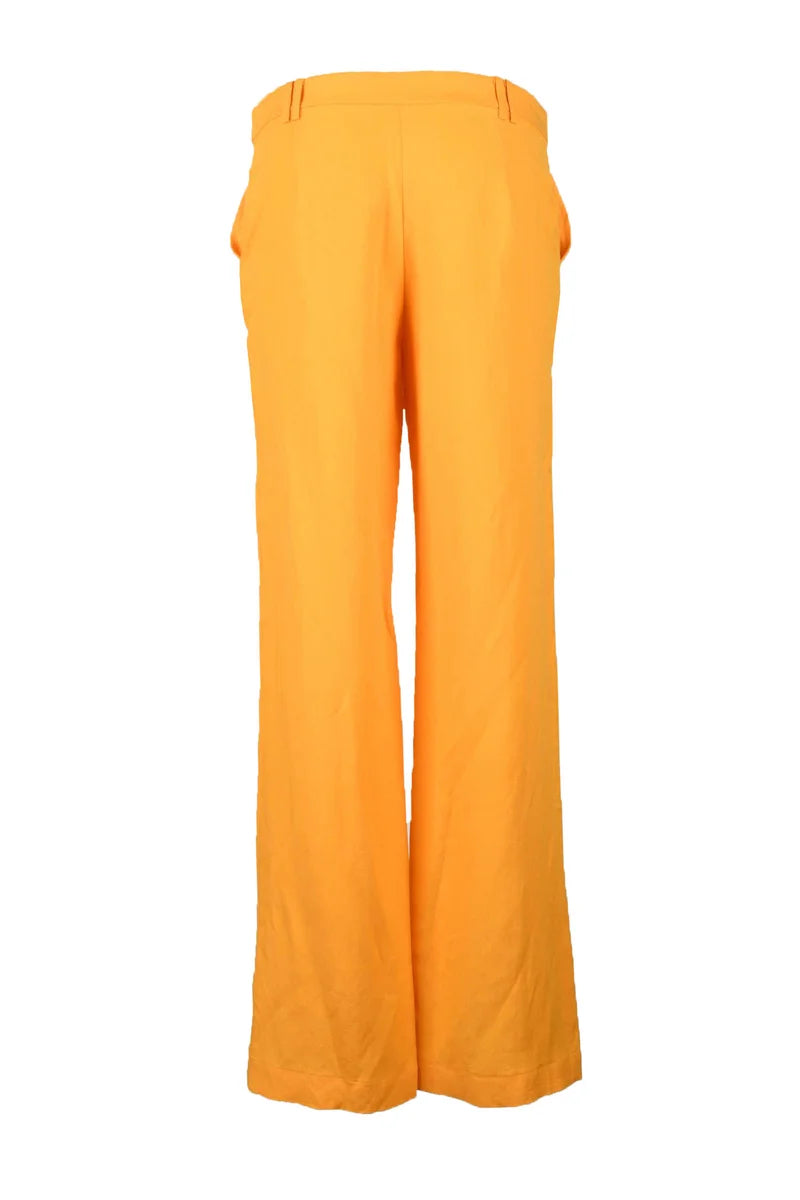 Patrizia Pepe Pantalone in Viscosa e Lino - Arancione