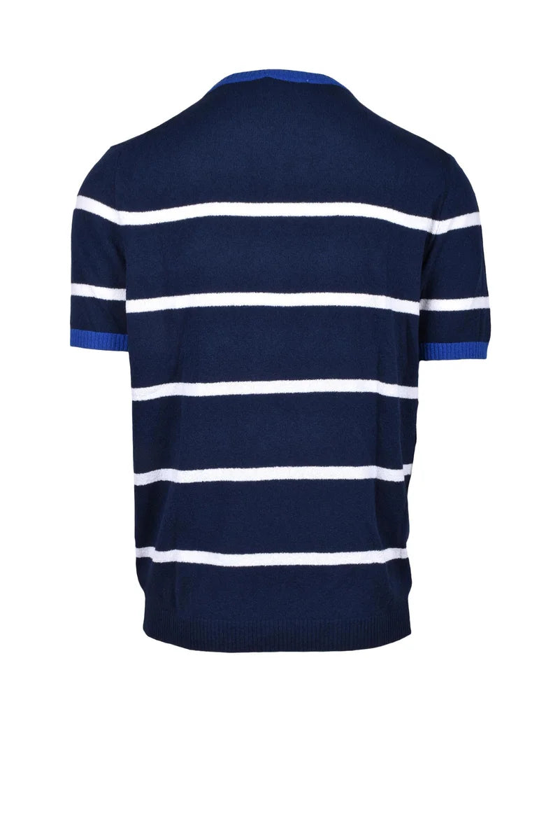 Heritage Maglia Misto Cotone - Blu/Bianco