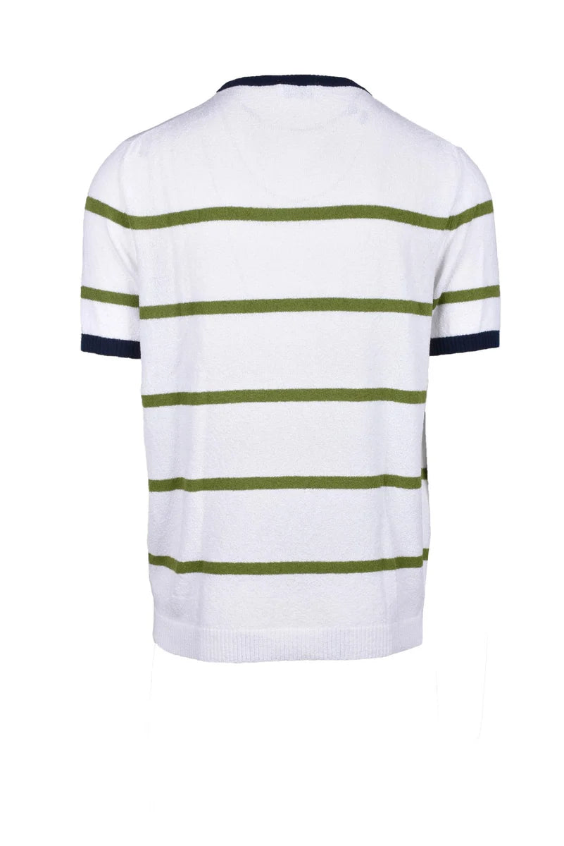 Heritage Maglia Misto Cotone - Bianco/Verde