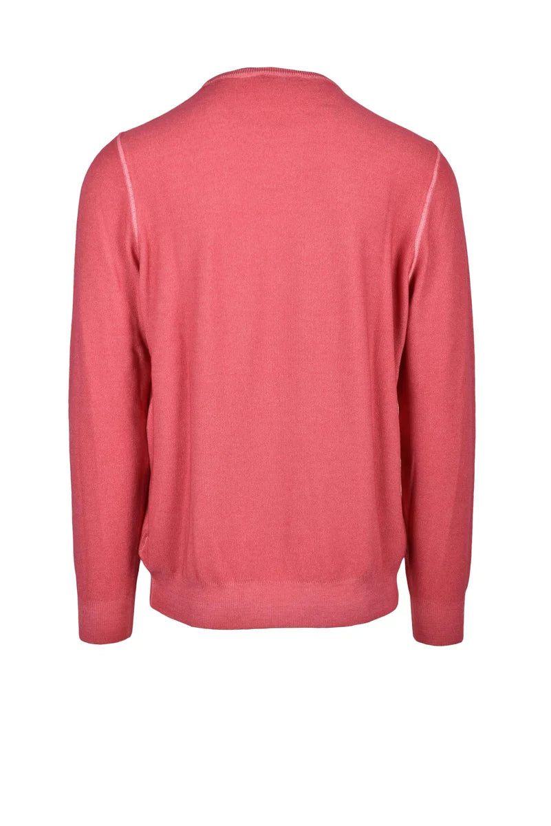 Vengera Maglione in Lana Vergine - Rosso