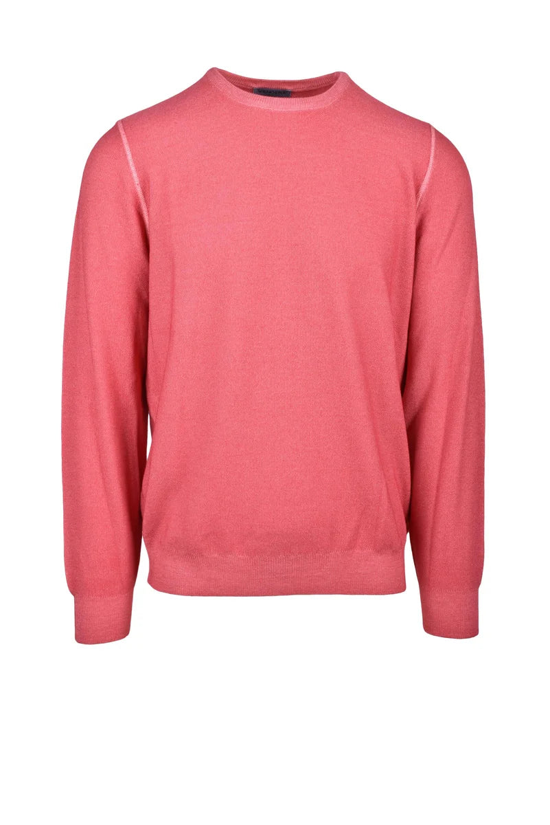 Vengera Maglione in Lana Vergine - Rosso