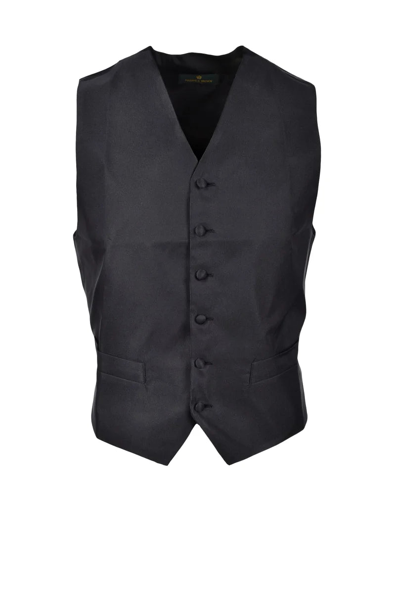 Harrys & Brown Silk Vest - Black