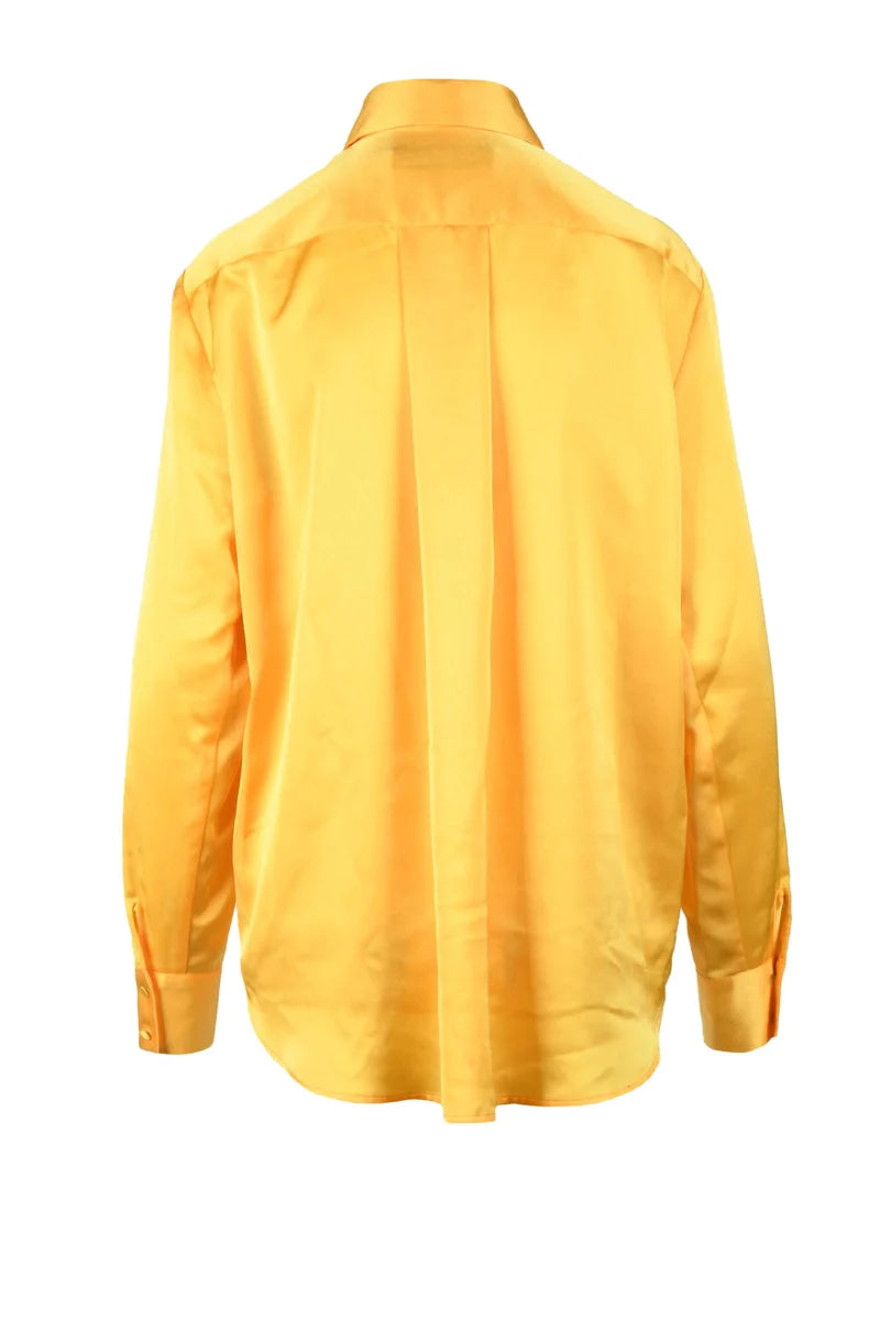 Nineminutes Camicia Poliestere ed Elastan - Nero/Arancio