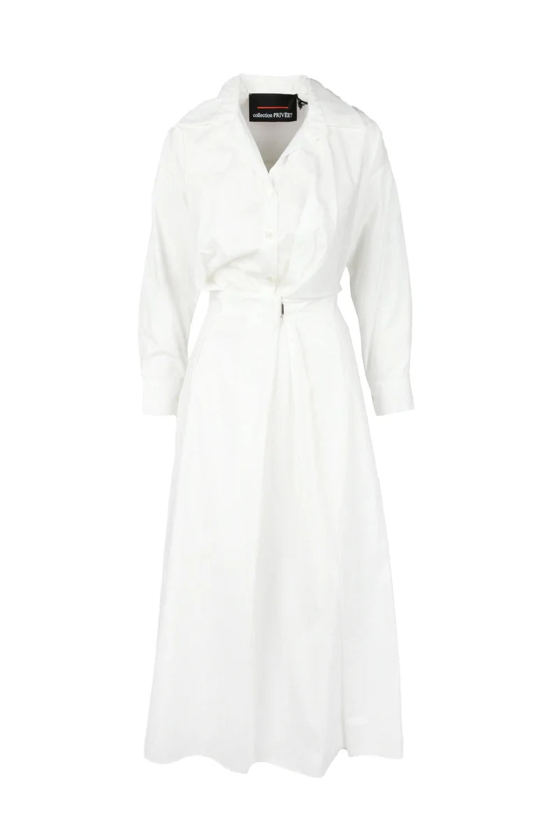 Collection Privee? Abito Lungo Cotone - Bianco