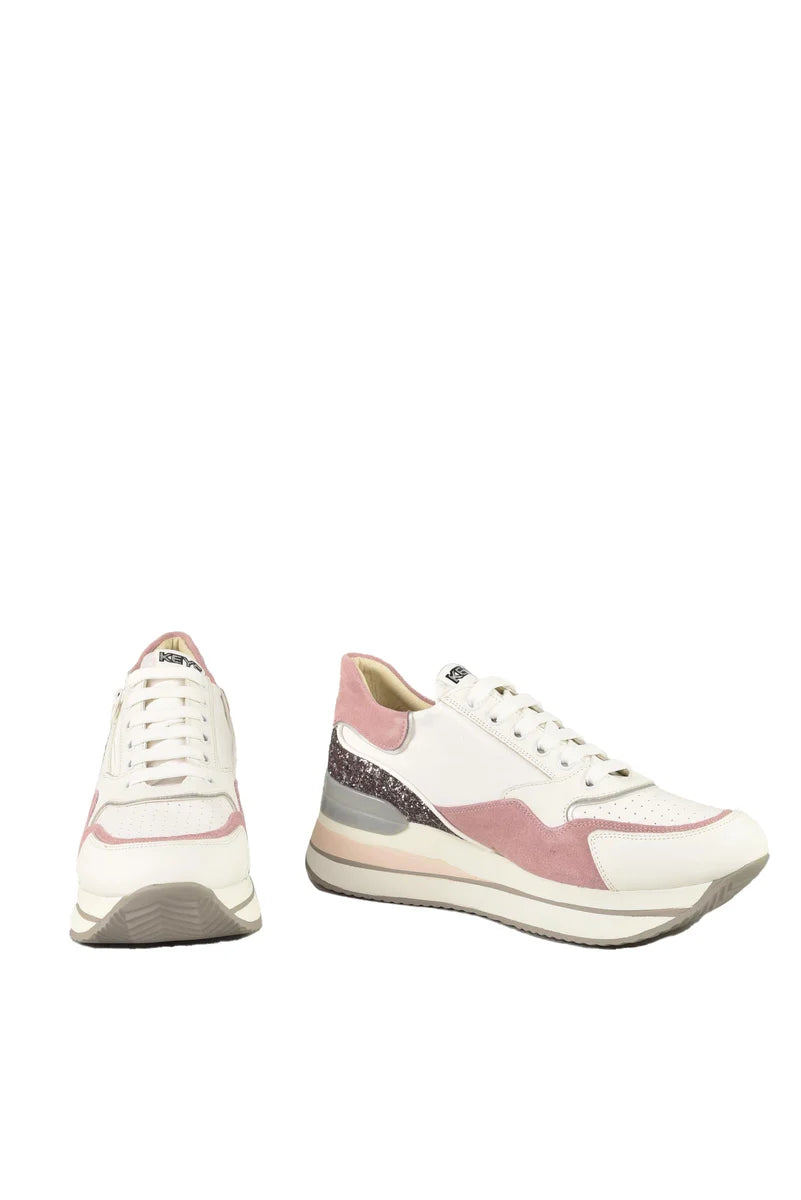 Keys Sneakers Pelle Gomma - Bianco/Verde
