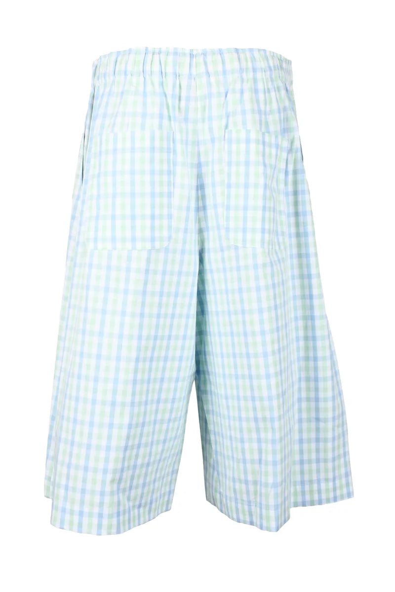 Semicouture Pantaloni Bianco/Celeste
