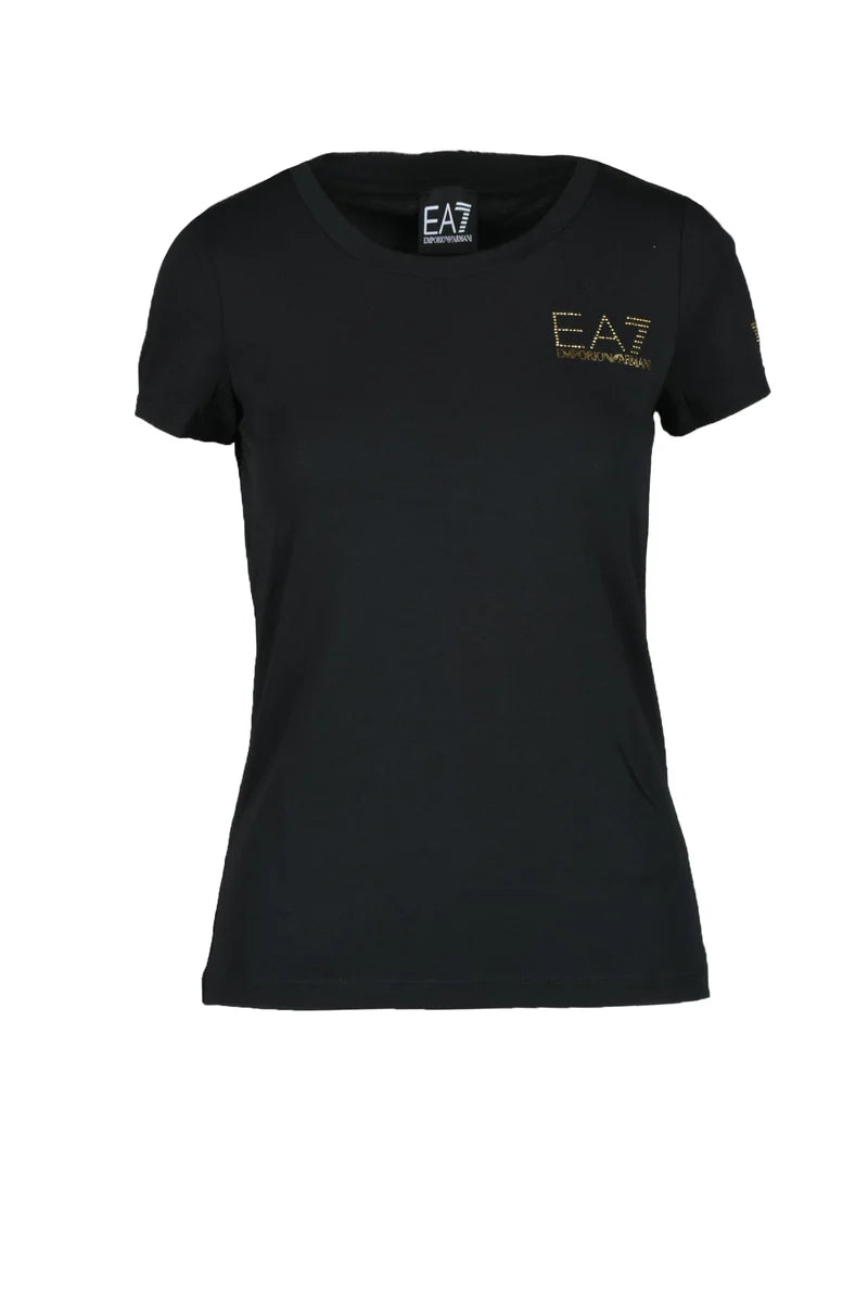 Ea7 Emporio Armani T-shirt Stretch Modal Cotone - Nero