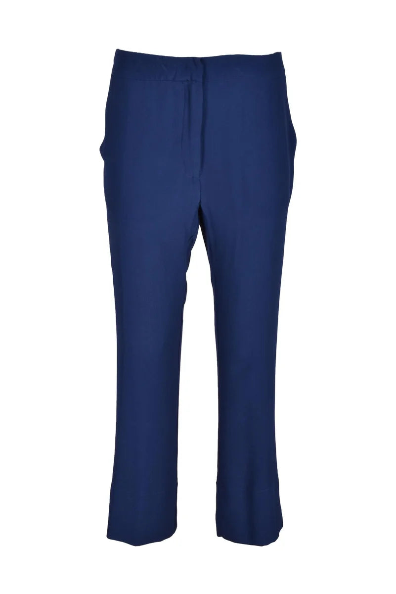 Semicouture Pantalone Seta Acetato Blu