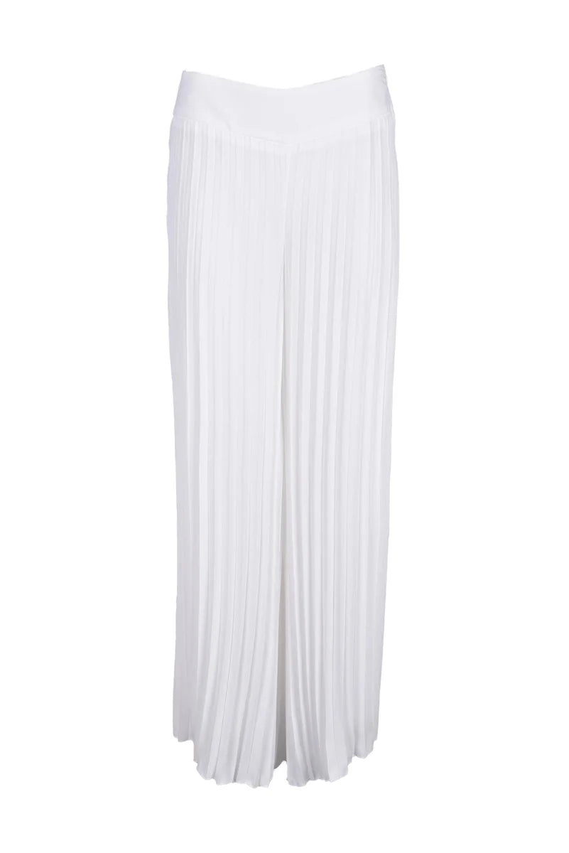 Carla Ruiz Pantaloni Plissettati Bianco