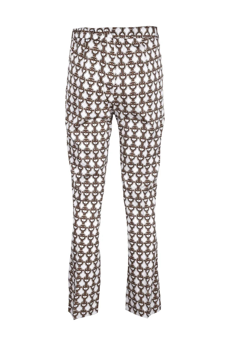 1-ONE Pantalone Tessuto Misto - Bianco/Beige