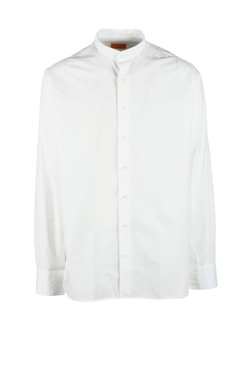 Grigio Camicia Cotone - Bianco