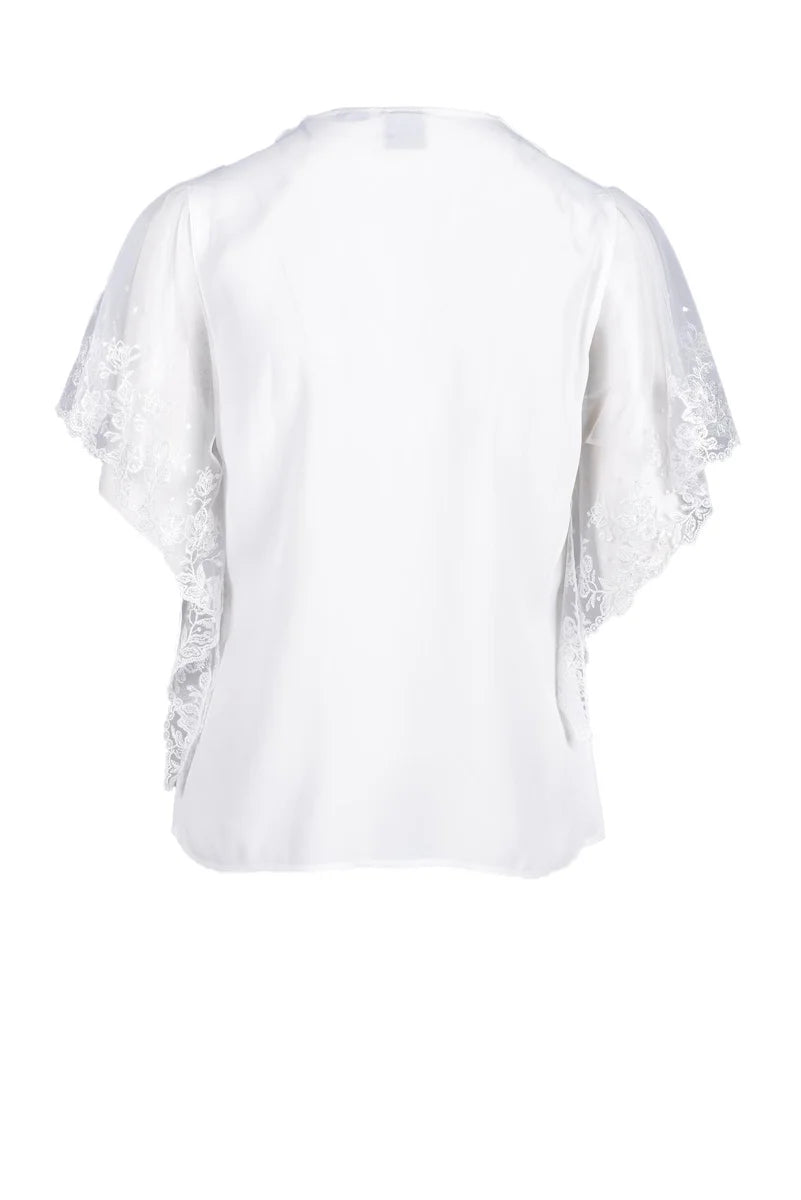 Pinko Blusa Seta Acetato Bianco