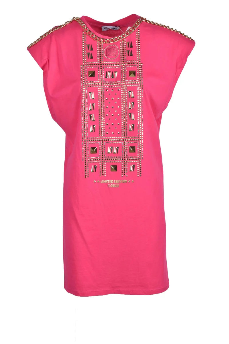Marci By Gil Santucci Abito Fucsia Cotone