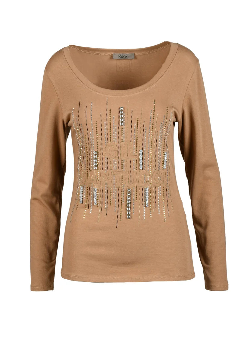 Gil Santucci T-shirt Cotone Elastan - Beige
