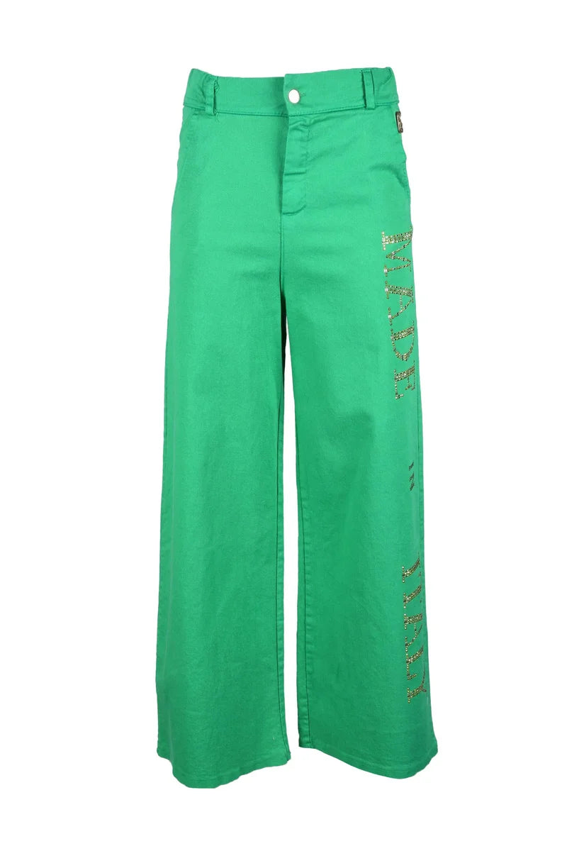Marci By Gil Santucci Pantaloni Verdi Stretch