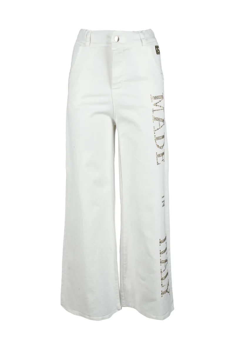 Marci By Gil Santucci Pantalone Bianco