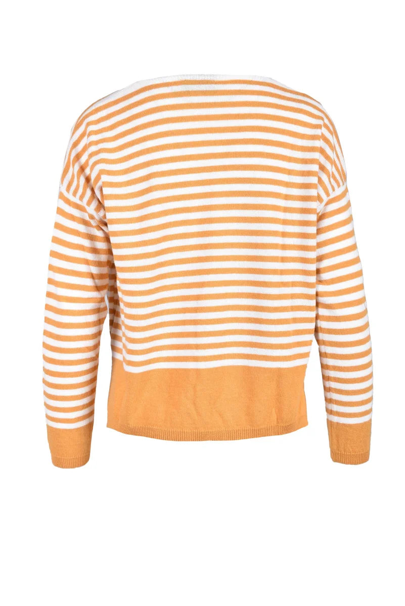 Ebarrito Maglia Girocollo - Bianco/Giallo