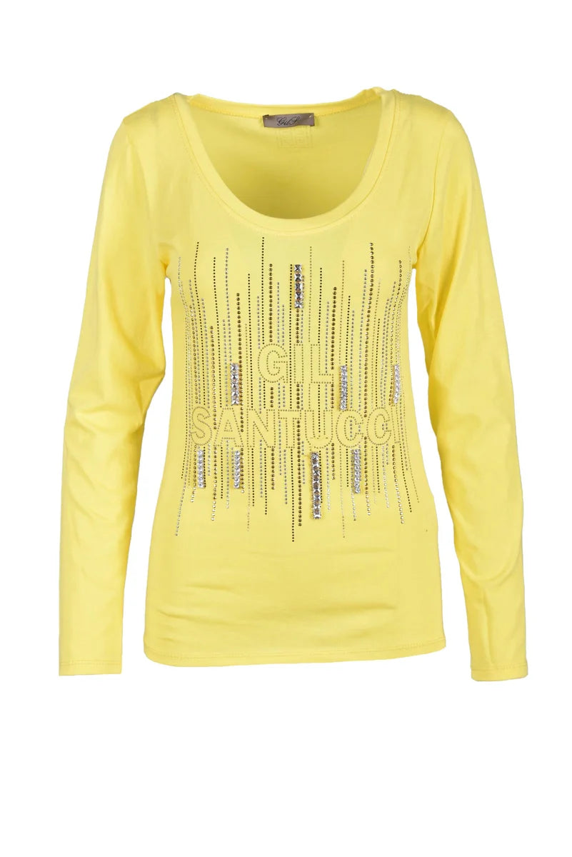 Gil Santucci T-shirt in Cotone ed Elastan - Giallo