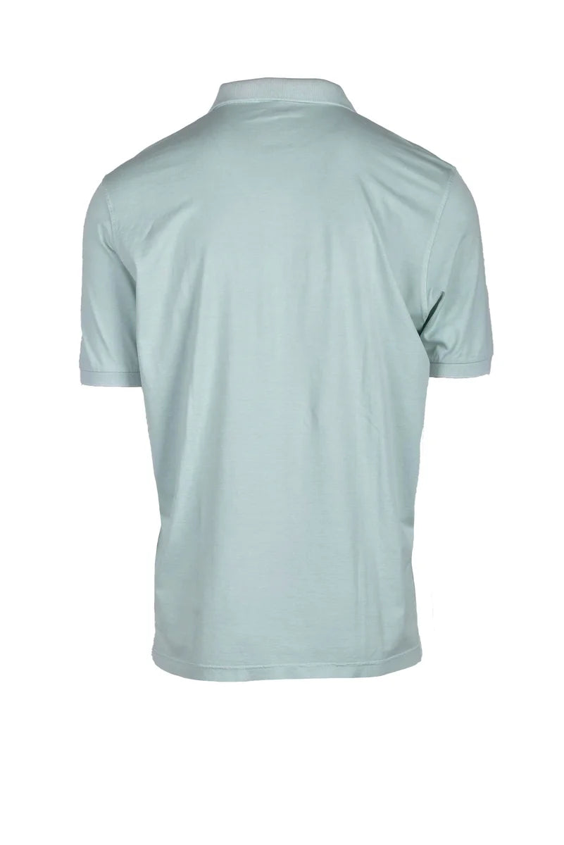 Ambrosio Polo in Cotone - Verde Acqua