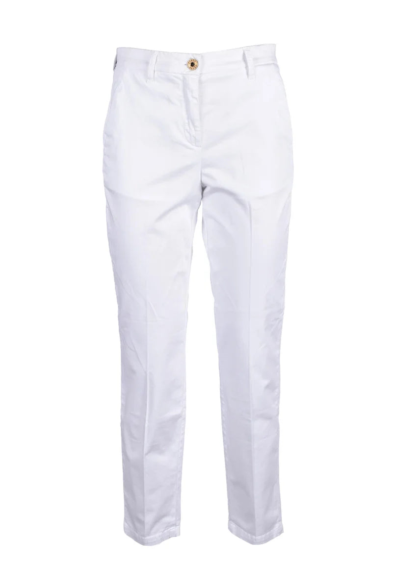 Jacob Cohën Pantaloni Cotone Stretch - Bianco