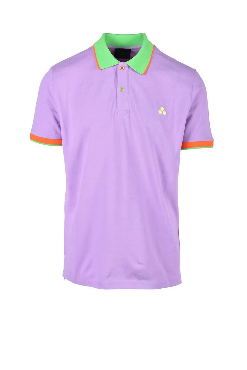 Peuterey Polo in Cotone ed Elastan - Rosa/Verde
