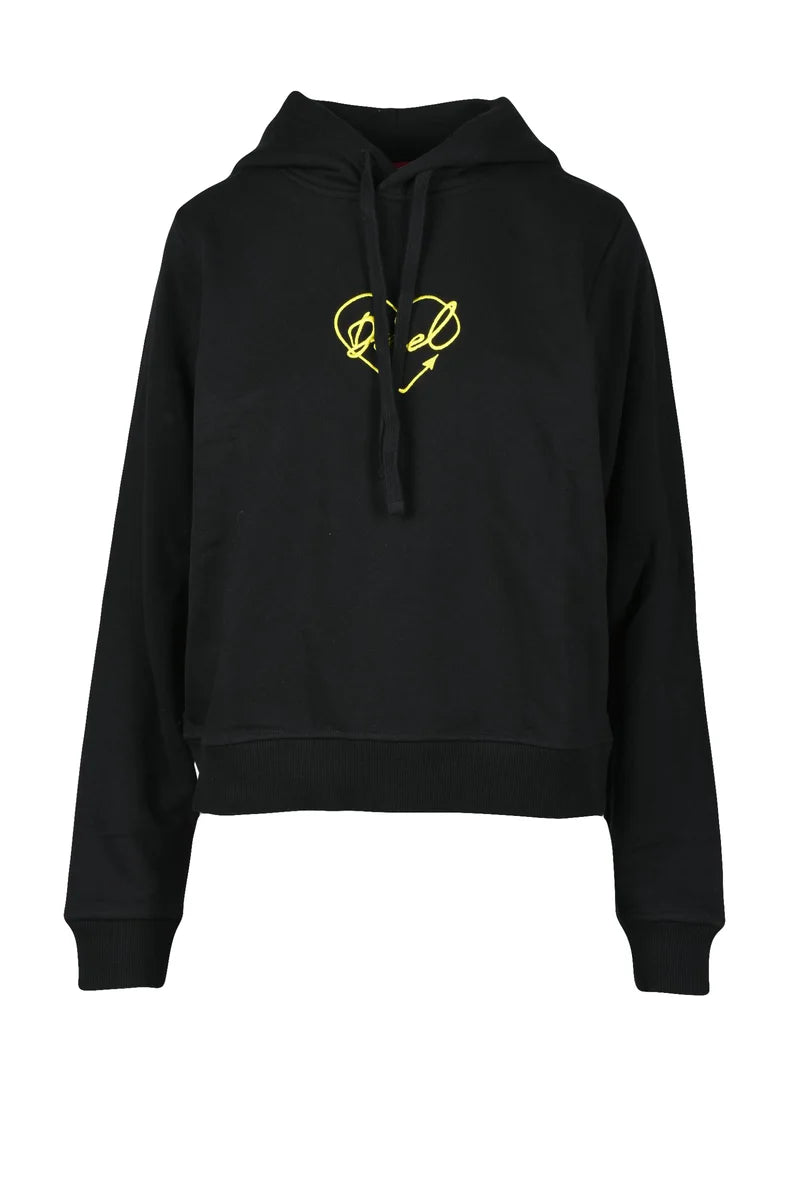 Diesel Felpa con Cappuccio Donna - Nero
