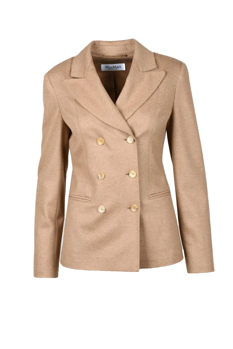 Max Mara Blazer Cammello Doppiopetto - Beige