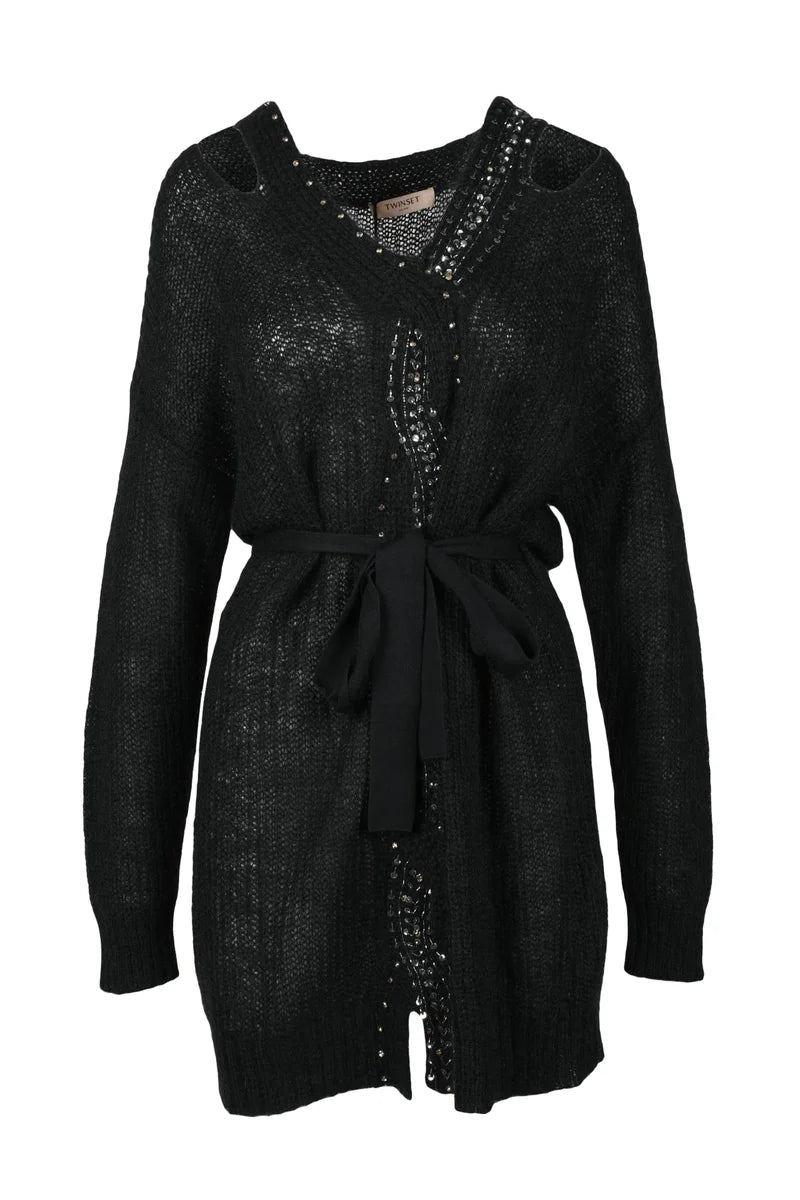 Twinset Abito in Maglia - Nero