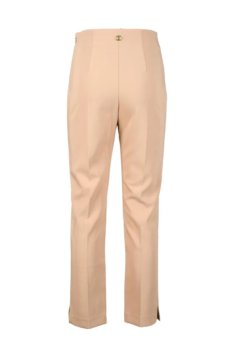 Twinset Pantaloni Poliestere Elastan - Beige