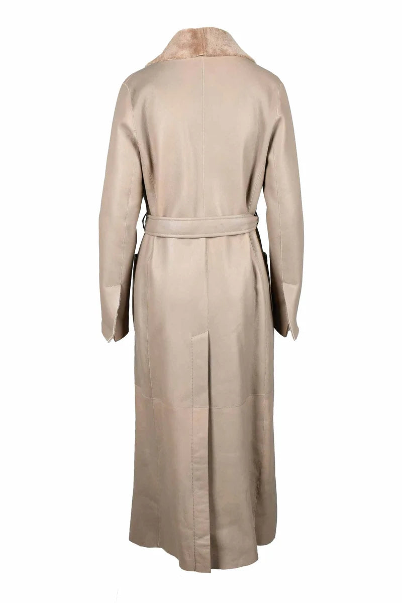 Myskin Cappotto Pelle Beige
