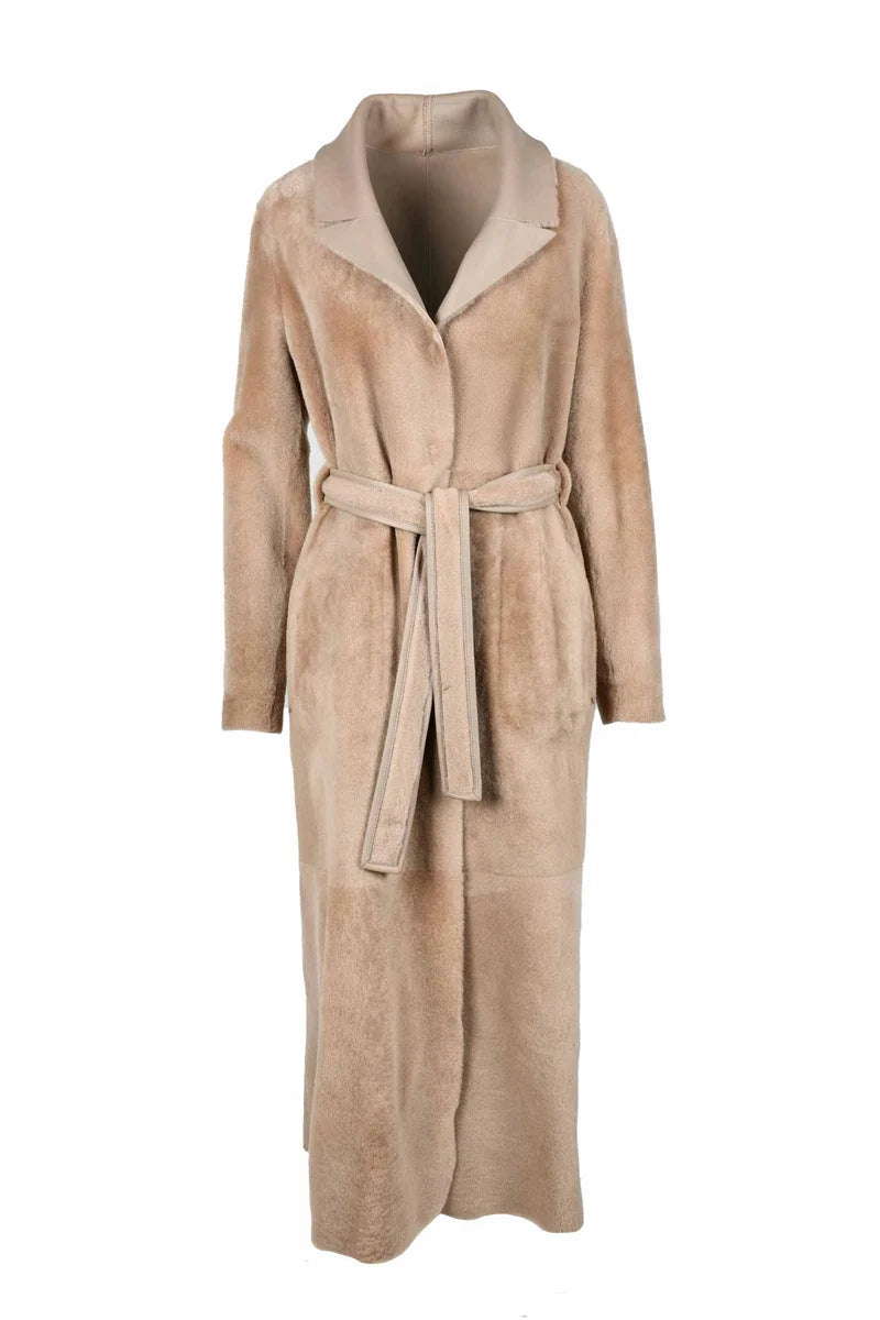 Myskin Cappotto Pelle Beige