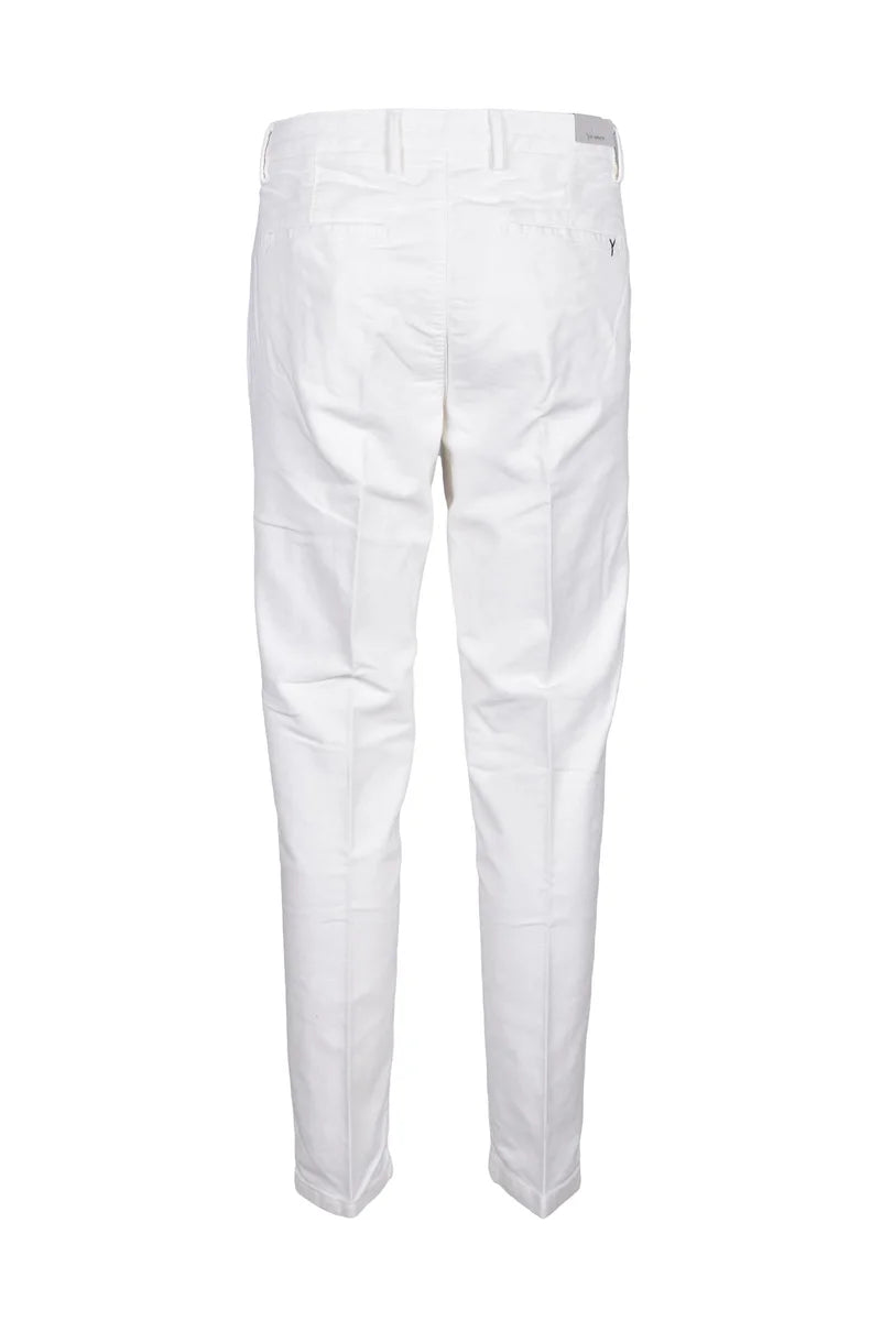 Yan Simmon Pantalone Cotone Lyocell - Bianco