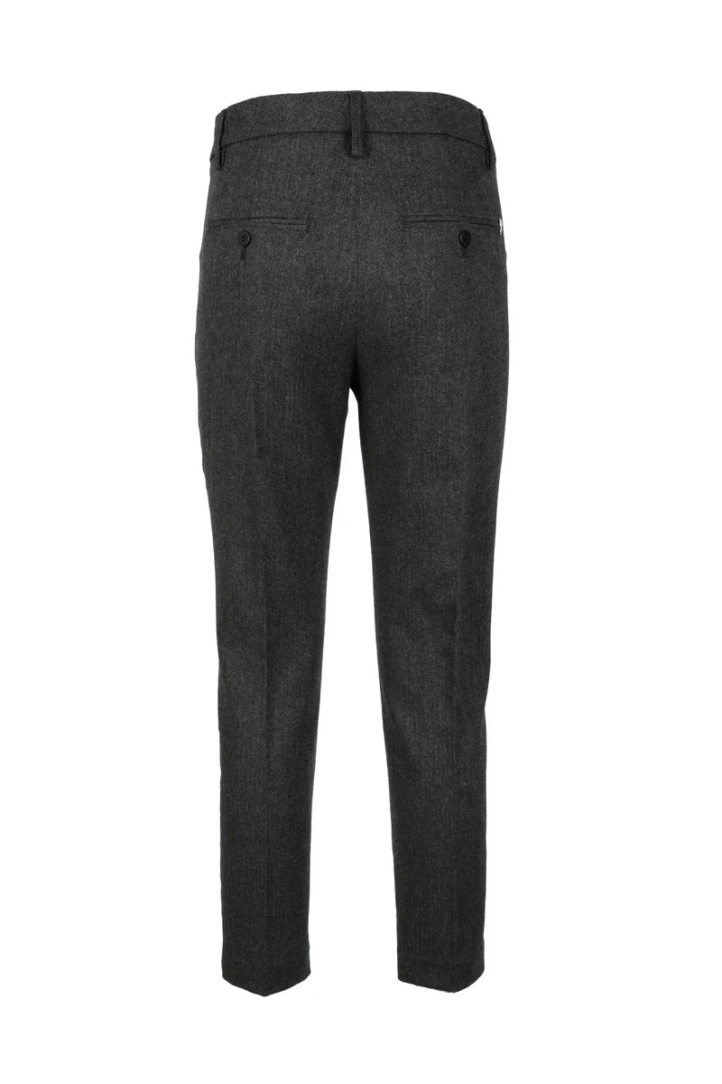 Dondup Pantaloni Lana Stretch - Grigio