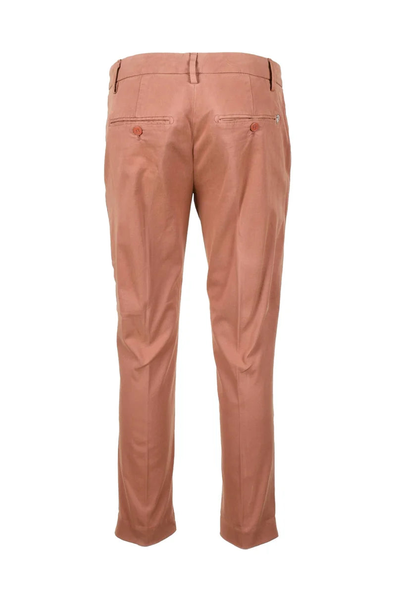 Dondup Pantaloni Cotone Lyocell Stretch - Rosa Antico
