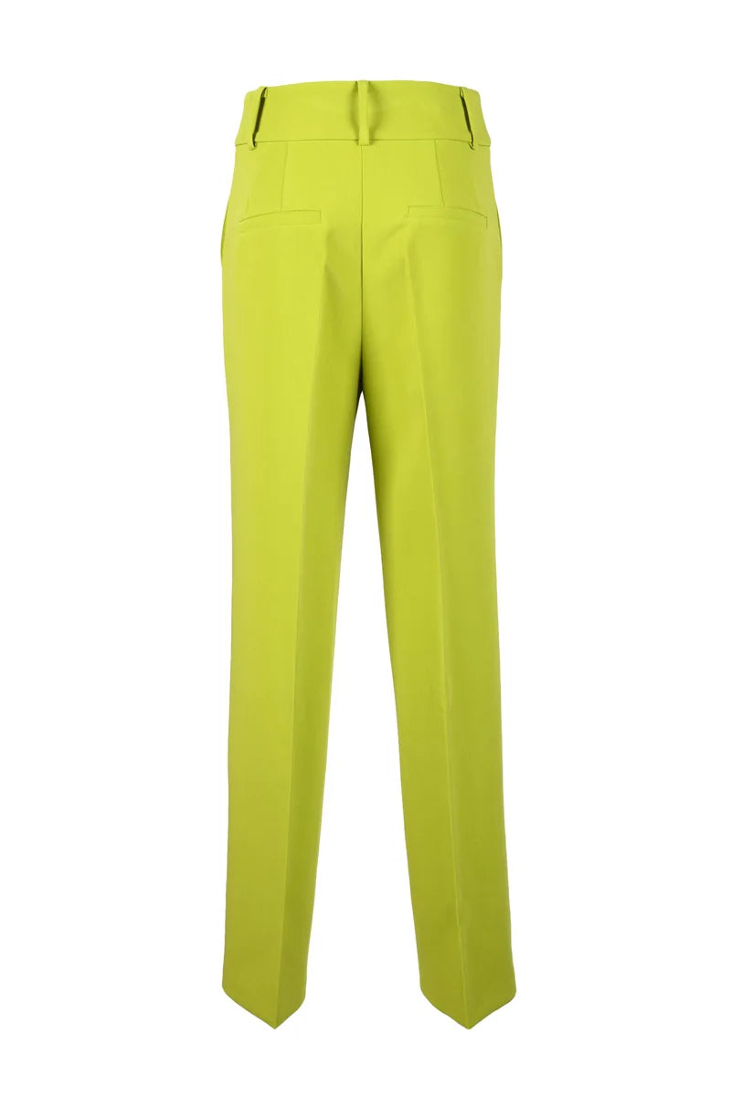 Access Fashion Pantalone Tessuto Riciclato Stretch - Verde Mela