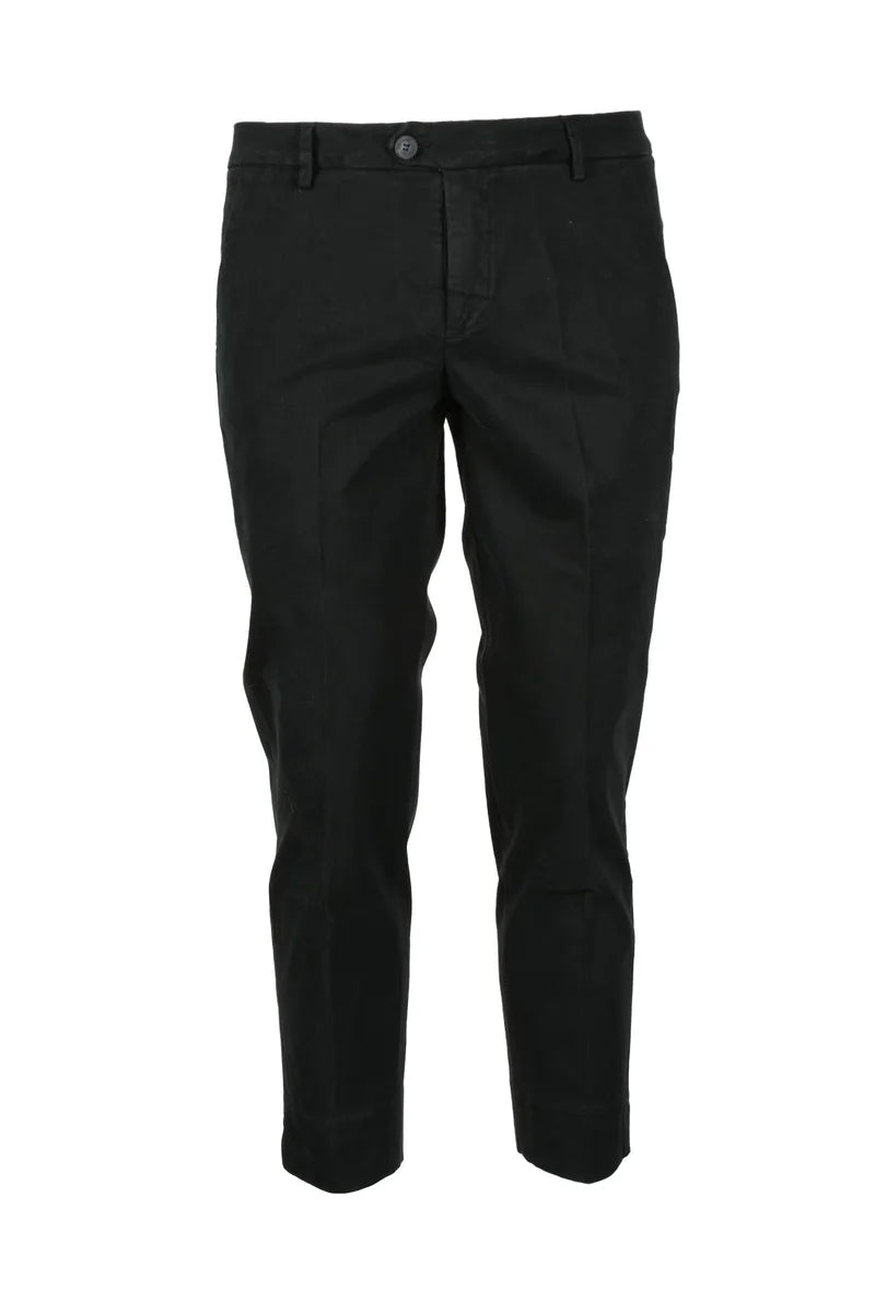 Bonheur Stretch Cotton Trousers - Black