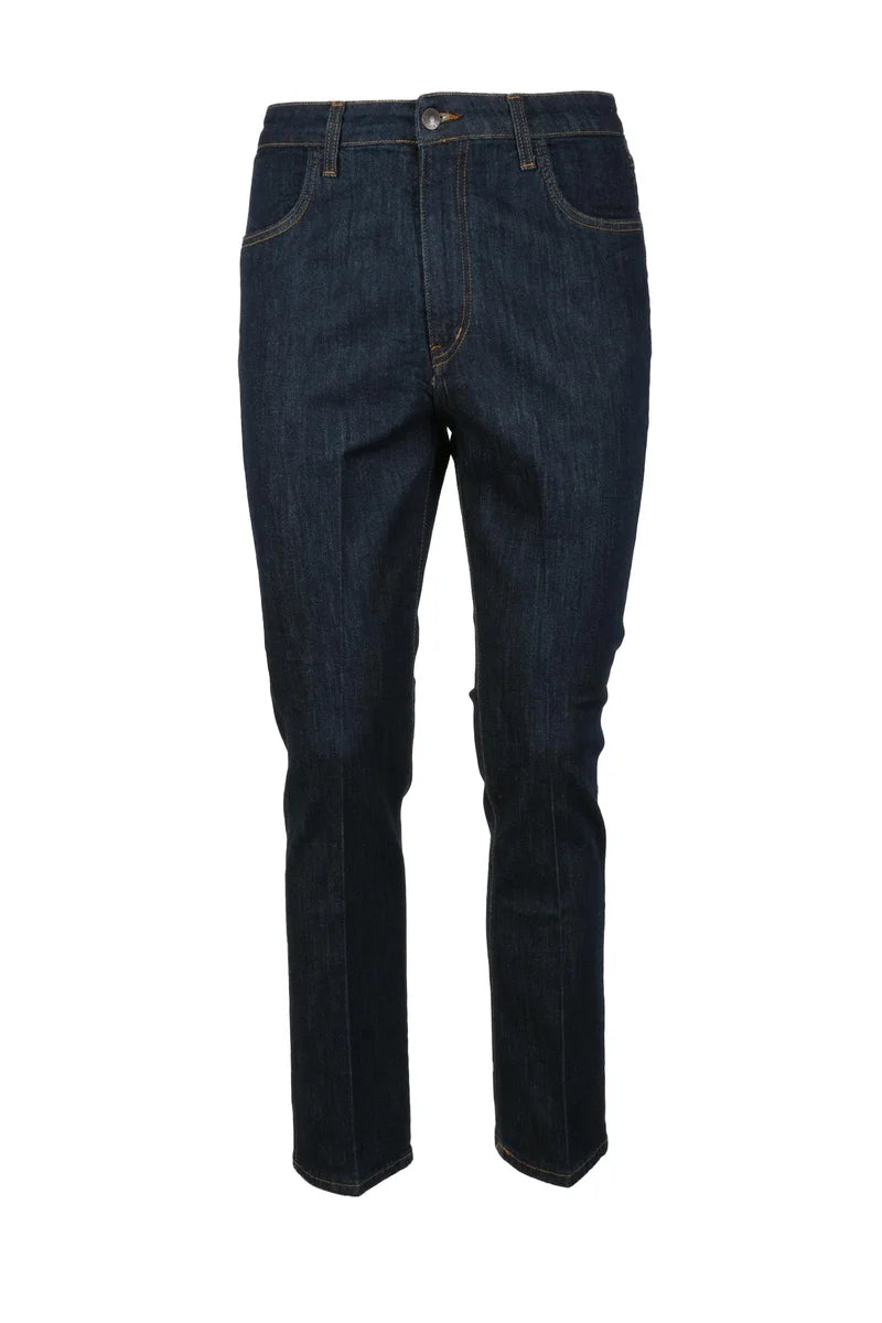 Bonheur Stretch Cotton Trousers - Blue