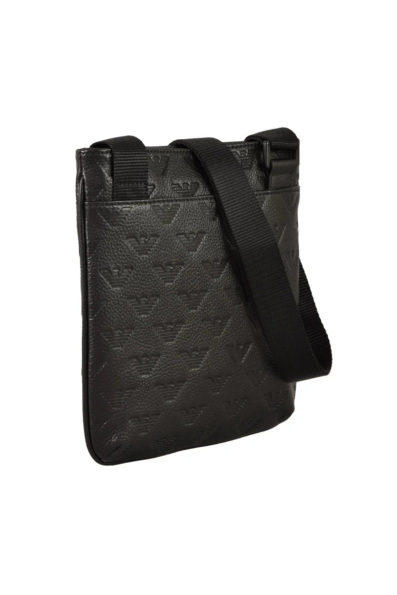 Emporio Armani Borsa Crossbody Flat Pelle - Nero