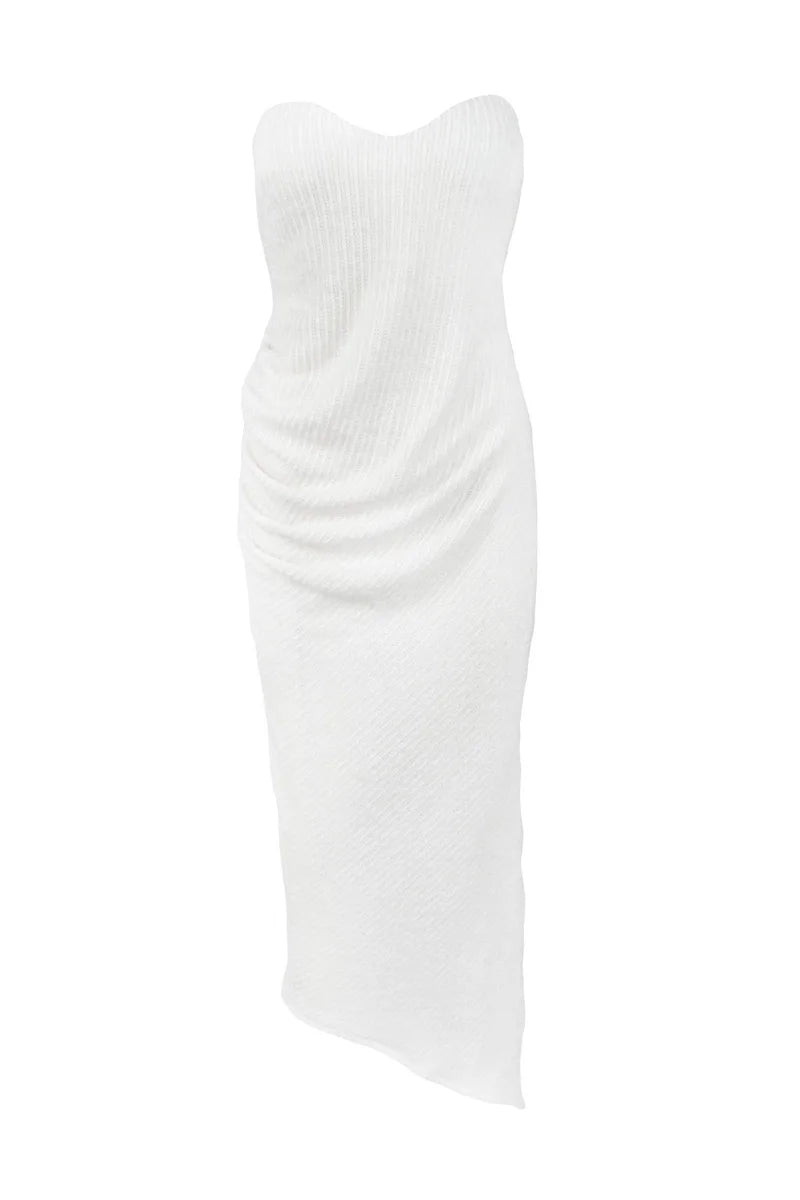 Simona.a Abito Poliestere Stretch - Bianco