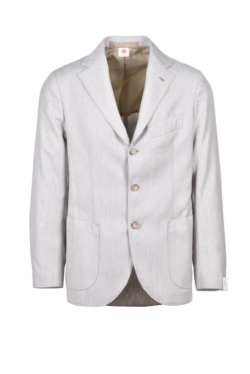 Luigi Borrelli Napoli Giacca Lana Vergine - Beige