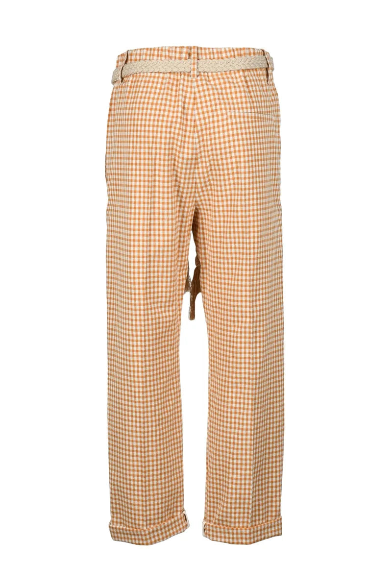Alysi Pantalone Chino Vita Alta - Curry