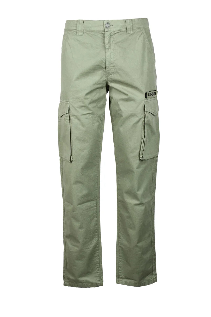 Aspesi Pantalone Cargo Cotone - Verde Salvia