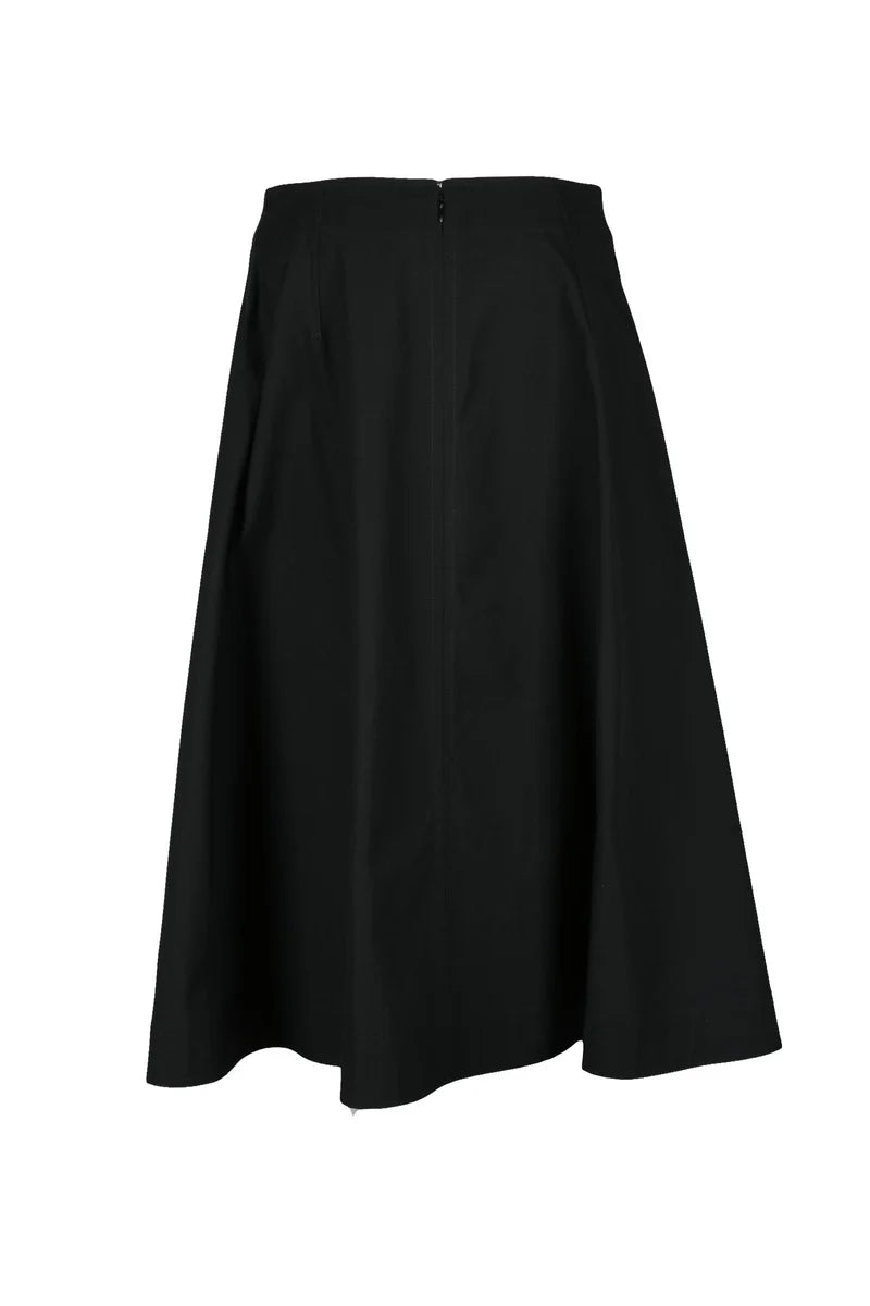 Bottega Veneta Gonna Longuette Cotone - Nero