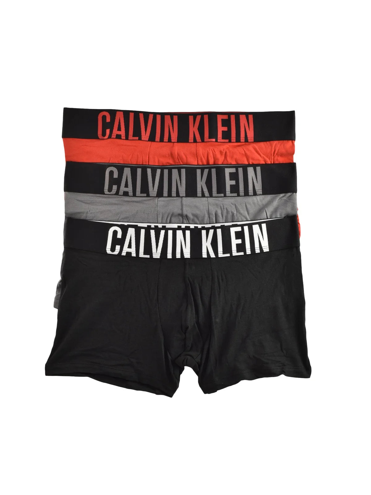 Calvin Klein Set Boxer 3pz Cotone Stretch - Nero/Rosso