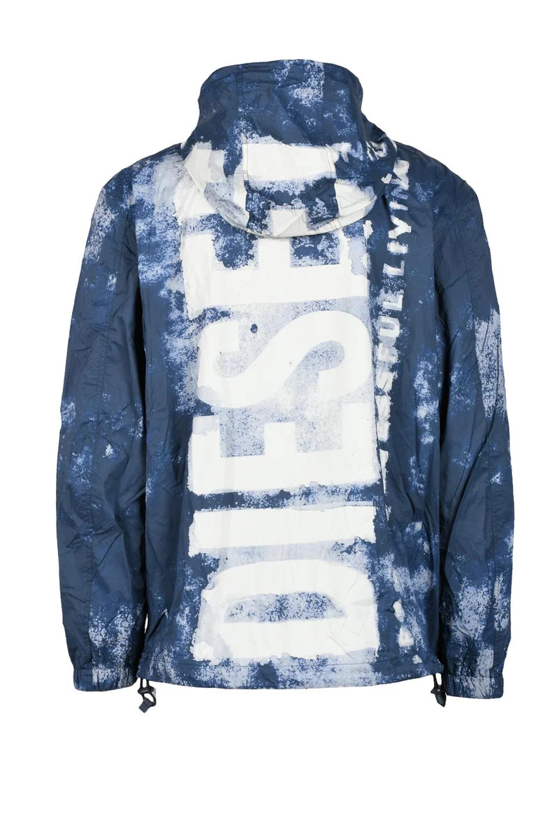 Diesel Giacca Antivento - Blu/Bianco