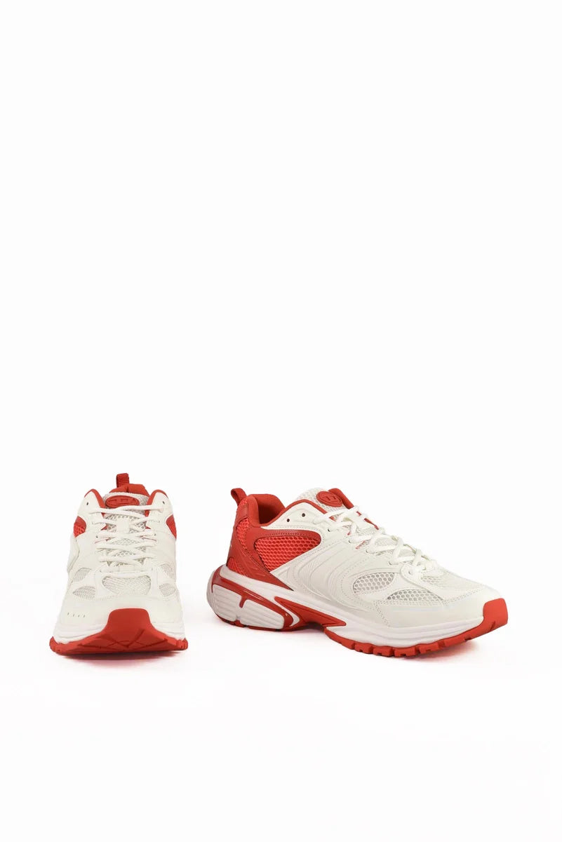 Diesel Sneakers Tessuto - Bianco/Rosso